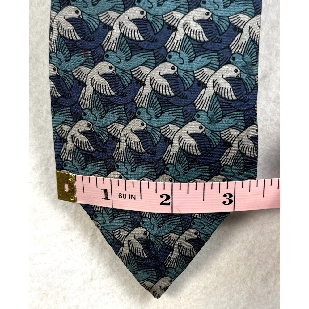 Boxelder silk tie M.C. Escher Two birds tessellation Classic Designer Art